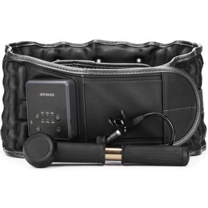Decompression Back Belt with Heating and Vibration, Inflatable Lumbar Traction Belt for Back Pain Relief with 4000mAh Rechargeable Battery, Size Fits 29-49 Waist, Black
