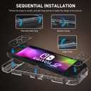 [Optimized Version] GLDRAM Clear Glitter Case Compatible with Nintendo Switch 2 (2025), Dockable PC Protective Case + Detachable PC Joycon Cover, Hardshell Shock & Scratch Skin Protector Accessories