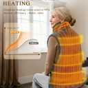 Neck-Back Far Infrared Heating Pad: 2X Graphene and Luxury Plush Electric Heating Pad for Neck Shoulders Back - Mom Day Gifts - 3X Deep Pain Relief for Mom in Full Body - 24 X 37 2H Auto Off