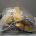 Outdoor Sunbrella Decorative Pillows with Triple Coconut Buttons Pack of 4, 20" x 12" Outdoor Pillow Set for Couch Bed Throw Patio Sofa, Spectrum Daffodil/Canvas Cocoa