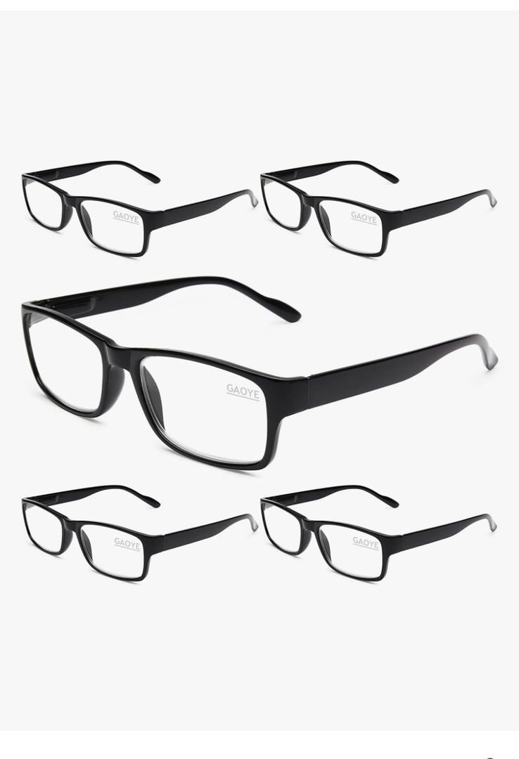 Gaoye Professional Reading Glasses for All Day - Computer Readers with Blue Light Protection - Value Pack