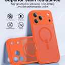 Faiono Magnetic for iPhone 17 Pro Case [Full Camera Protection][Military-Grade Protection][Compatible with MagSafe] Shockproof Protective Slim Phone Case for iPhone 17 Pro, Orange