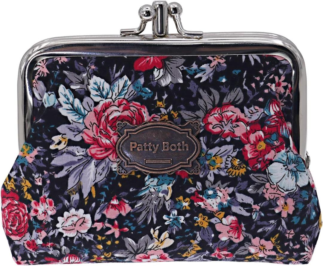 Patty Both Cute Classic Floral Exquisite Buckle Coin Purse (13)
