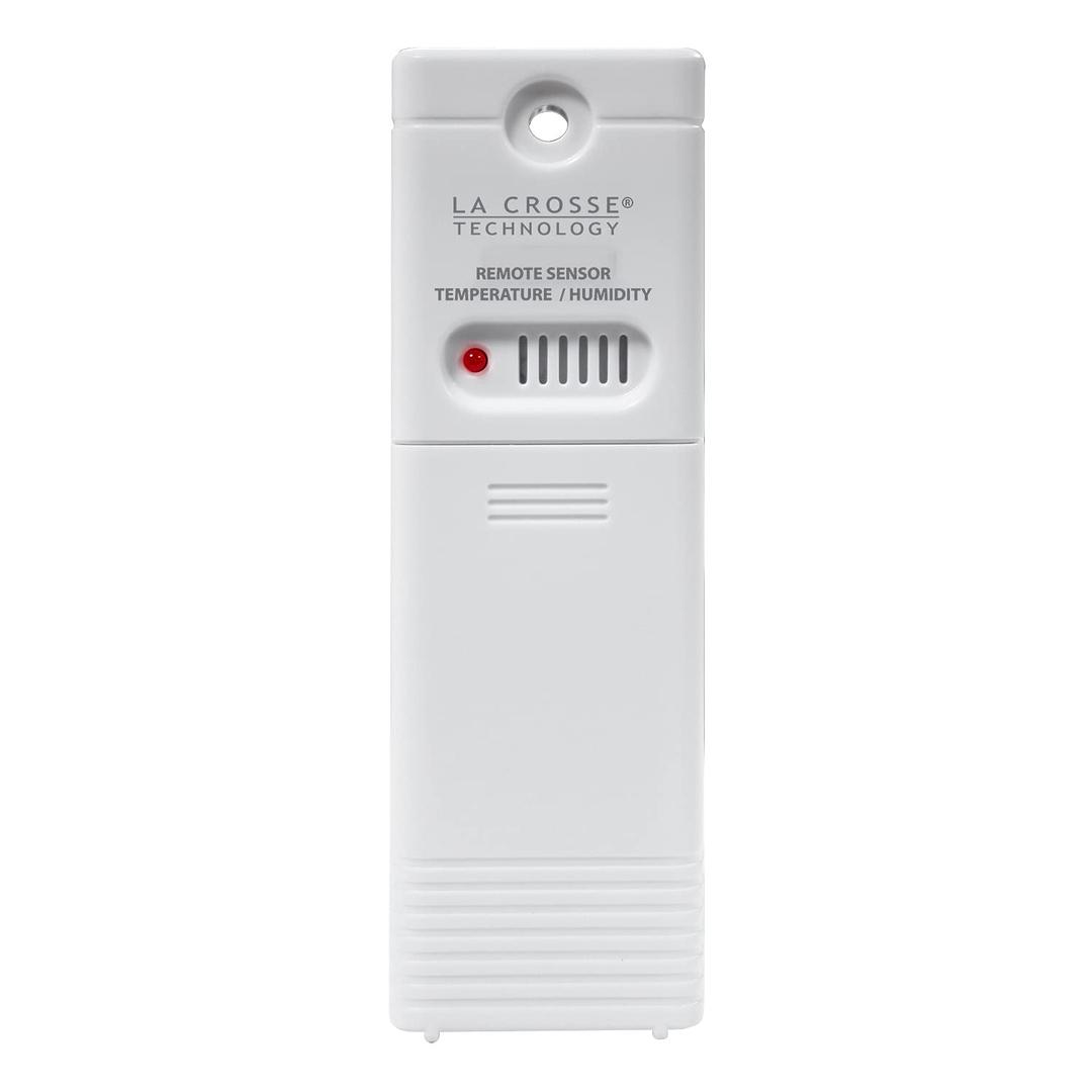 La Crosse Technology Sensor inalmbrico de temperatura y humedad para exteriores, montado en la pared, preciso, resistente a la intemperie, amplio rango de transmisin de medidor de temperatura y