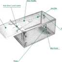 SZHLUX Rat Trap,Mouse Traps Work for Indoor and Outdoor,Small Rodent Animal-Mice Voles Hamsters Cage,Catch and Release(Small), Silver (SZ-SL2614X)