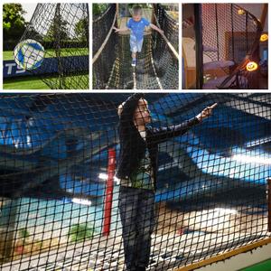 Climbing Cargo Net for Kids Outdoor Balcony Safety Net Rope Netting Playground Climbing Net Stairway Railing Safety Net for Children Pets Toys Knotless Polyester Sports Netting (1.6x13.1ft(0.5x4m), Black)