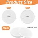 48 Pcs Monotub Adhesive Filter Discs - Synthetic Air Exchange Filters for Mushroom Growing - 2.95" Diameter, 2mm Thick Round Filter Pads for Fruiting Chamber Humidity Control