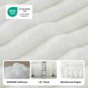 Bedsure Comfyfleece Sofa Cover, Couch Covers for Dogs, 27.6 x 82.7 White | Non-Slip, 300gsm Thick Quilted Padding, Ultra-Soft Corduroy Flannel, Machine Washable, for 3-Cushion/3-Seater/L-Shaped Couch