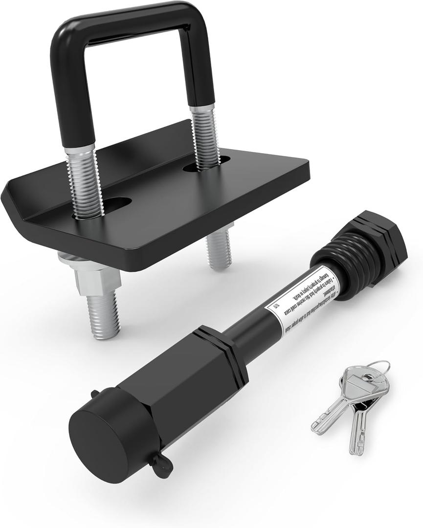 DEEAGLE Anti Rattle Hitch Pin Set, Include 2 Hitch Tightener, 5/8 Dia Locking Hitch Pin, Boat RV Trailer Accessories