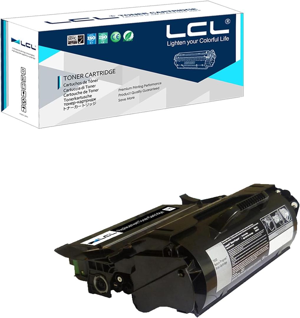 LCL Remanufactured Toner Cartridge Replacement for Lexmark T650A11A T650A21A T650 T652 T654 T650n T650dn T650dtn T654dtn T656dne TS654dn TS656dne T652n T652dn T652dtn T654n T654dn (Black 1-Pack) (Regular)