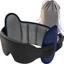 SARISUN Travel Pillow, Upgrade Airplane Pillow for Long Flight, 360 Support Headrest, Travel Neck Pillow Eye Masks for Sleep, Compact Airplane Travel Essentials, Stop Bobblehead, Mottled Grey