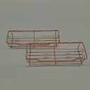 Kitsure Shower Caddy Large - Adhesive Shower Organizer, Stainless Steel Shower Shelf for Inside Shower, No Drill Bathroom Organizers and Storage, Home Decor Accessories, 2 Pack, Rose Gold