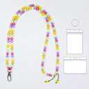 Beaded Lanyards for ID Badges Keys and Women Acrylic Bead Teacher Lanyard with ID Badge Holder Cute Key Lanyard