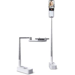 Viozon Extendable Selfie Stand 360 Rotation with Phone Holder, Rechargeable Wireless Foldable 7 Brightness LED Light for Live Streaming/YouTube/Tiktok/Video Recording/Photography/Reading (V6W)