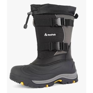 Men's Snow Boots 12/14 inch Snow Boots For Men Waterproof Insulated Mens Winter Work Boots with Removable Liner Black Winter Boots
