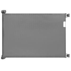 Babepai Retractable Baby Gates for Stairs, Dog Gates for Doorways, Mesh Baby Gate Extends to 52" Wide 34" Tall, Pet Gate Indoor Use for Hallways, Porch, Patio, Outdoor - Gray