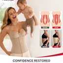Nebility Waist Trainer for Women Corset Shapewear Tummy Control Body Shaper Girdle Waist Cincher Postpartum Belly Band(Large, Beige)