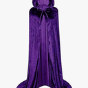 Unisex Full Length Hooded Robe Cloak Long Velvet Cape Cosplay Costume 59 inch