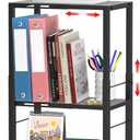 Locker Organizer Shelf, Metal Adjustable Width and Height, Ideal Locker for School, Office, and Gym Lockers, Extends Locker Storage Organization, Black