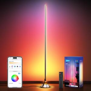 NEEWER Smart RGBW Floor Lamp, 1500lm LED Standing Corner Light Compatible with Alexa Google, APP Control/AI DIY/Music Sync/16 Million Colors, Ambience Lighting for Bedroom Living Room Home Decor, NF01