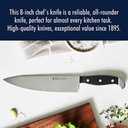 HENCKELS Statement Razor-Sharp 8-inch Chef Knife, German Engineered Informed by 100+ Years of Mastery, Black/Stainless Steel