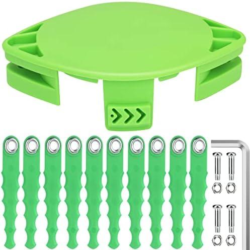 Eyoloty AC41RL3 Blades Head & 27Ft 0.065" Replacement Line Spool Compatible with Homelite UT41120 UT41112 UT41121 UT41113 UT41122 UT41112B Electric String Trimmer WeedEater,with Trimmer Part (24-Pack)