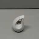 White Teardrop Small Urns for Human Ashes/Mini Urn with Sky Blue Heart/Cremation Keepsakes for Ashes/Ash Holders (White Matte, Extra Small - EXS (3 Cu in))