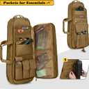 GOBUROS Tactical Rifle Bag Backpack Fits 28 inches Rifles, Soft Rifle Case with 3 Magazine Holders, Padded Shoulder Straps, Lockable Zipper and Molle System for Hunting and Shooting