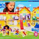 Peppa Pig Peppa's Big Family House Playset with 3 Figures, 11 Accessories, 2025 Version with Baby Evie, Preschool Toys for Girls and Boys 3 and Up