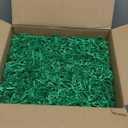 Hampton Distribution Forest Green Crinkle Paper Filler, 2lb Shredded Paper For Gift Baskets, Basket Filler for Birthdays, Weddings, Showers & Holidays