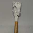 Cooking Spoon for Nonstick Cook wares, Great for Cooking and Serving Sturdy BPA-Free Matte Silicone, Wood Handle Spoon for Mixing, Scoop, and Scrape (Black & White, 11.4 inch)