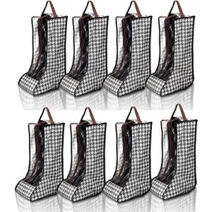 Shinylin 8 Pack Boot Storage Bag Portable Dust Proof Boot Bags for Cowboy Boots for Travel Long Tube Shoes Bags Women Men Tall Shoe with Handle for Home Travel (Tall)