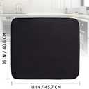 Dish Drying Mat Black 16x18 Inch