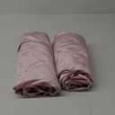 Roslynwood Velvet Curtain Panels Blush Pink Room Darkening Window Super Soft Luxury Drapes for Bedroom Thermal Insulated Rod Pocket Curtain for Living Room (2 Panels, 52 by 63 Inch)