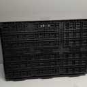 Collapsible Milk Crate, 52L Milk Crates Heavy Duty, Collapsible Storage Crate, Foldable Crates for Car, Trunk, Grocery, Home Storage - Extra Large, Holds 130 lbs (72L Black)