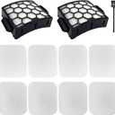 UV850 UV900 Filters Replacement Parts for Shark Lift-Away DuoClean Upright Vacuum,Parts #XHF320 & XFFK602UKT,2 HEPA Filters+4 Foam&Felt Filters