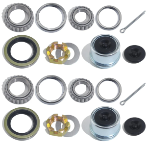 2Sets L68149 L44649 Trailer Axle Hub Bearings Kit with 171255TB Grease Seals