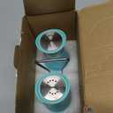 Teal Salt and Pepper Shakers Set with Holder,4 oz Turquoise Kitchen Decor and Accessories Farmhouse Gadgets Table Housewarming Gift Christmas Decor Refillable Design (Teal)