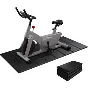 Bike Mat Compatible with Peloton Bike Treadmill Mat Non-Slip Shock Absorbing Gym Floor Mat to Protect Hardwood & Carpets, Mat for Exercise Bike,Exercise Equipment Indoor Cycles (63"x30")
