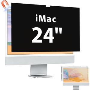 Mamol Magnetic Privacy Screen for iMac 24 Inch (2021-2024, M1/M3/M4 Chip), Anti-Glare Blue Light Filter & Anti-Spy Shield – Upgraded 24" iMac Privacy Protector
