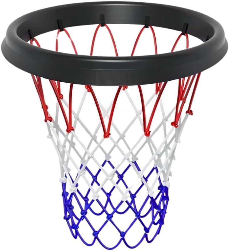 Portable Basketball Net Easy Install Throw-and-Attach System for Rimless Hoops, Durable & Lightweight Design for Indoor/Outdoor Play