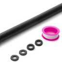 OFFO Shower Head Extension Arm, 10 in Shower Arm Extension Shower Head Extender Made of 304 Stainless Steel Shower Pipe Extension, Matte Black