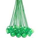JOYIN 12 PCS St Patrick's Green Mug Bead Necklaces for Kids Women Men, for Mardi Gras, St. Patrick's Day, Costume Themed Party Games Favor Supplies