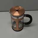 Veken French Press Coffee Maker 21oz 0.6 L, Single Serve Small Pot, Heat Resistant Thickened Borosilicate Glass, Stainless Steel Brewer, Cold Brew Cafetera Teapot for Kitchen Travel Camping, Copper