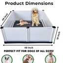 Whelping Box for Dogs & Puppies Premium 48" Modular Design with Easy-Open Door, Pig Rails, Oxford Floor Liner & Washable Pee Pad Indoor/Outdoor, Easy-Clean & Durable