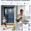 Veise VE027 Built-in Wi-Fi Smart Lock, Fingerprint Keyless Entry Front Door Lock, App Remote & Voice Control, No Hub Needed, Touchscreen Keypad Deadbolt, IP65 Waterproof, BHMA Grade 3, Matte Black