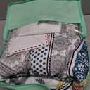 3 Pieces Colorful Bohemian Quilt Set Full Queen Size, Purple n Grey Boho Striped Printed Bedding Bedspread Coverlet Set for Summer, Soft Lightweight Microfiber Quilt with 2 Shams (88x88 inces)