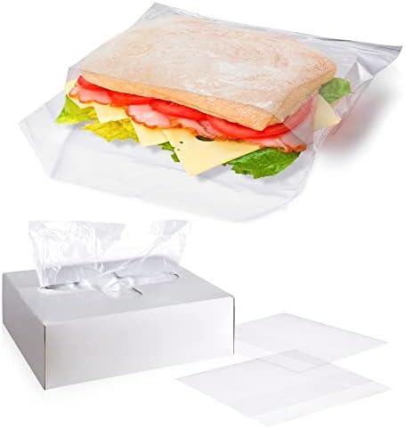 APQ Fold Top Sandwich Bags, 6.5 x 7 Inch. Pack of 2000 Clear Snack Baggies Sandwich Bags Fold Top. 0.5 mil Polyethylene Fold Top Sandwich Baggies Bulk. Fold Top Plastic Sandwich Bags Snack Size