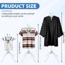 T Shirt Display Stand, 32-63 inch Clothing Stand for Vendors, Adjustable Mannequin Torso Stand Dress Form for Vendors Shop, Hanger Rack for Bachelor's Clothing, Dress Garment Coat Retail(Grey)