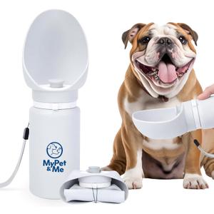 My Pet & Me Foldable Dog Water Bottle Portable - 550ml/18.5oz - Water Bottle for Dogs with Foldable Drinking Bowl, Leakproof, Compact, Lightweight & Durable Hydration Solution On-The-Go